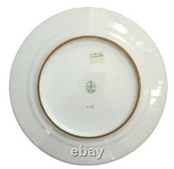 Set of 11 Hutschenreuther Dinner Plates Cabinet Service Cobalt Blue Raised Gold