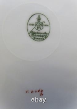 Set of 11 Hutschenreuther Dinner Plates Cabinet Service Cobalt Blue Raised Gold