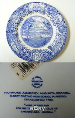 Set of 12 Blue Wedgwood Georgia Historical Dinner Plates