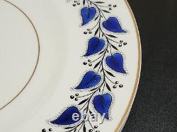 Set of 12 Dinner Plate Royal Doulton Bone China Blue Coventry Pattern 10.5'' W