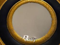 Set of 12 ROSENTHAL #5388 Dinner Plates Cobalt Blue and Wide Gold encrusted