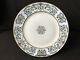 Set of 12 Rosenthal 10&3/4 Dinner Plates Turquoise Rim Scrollwork Green Gold