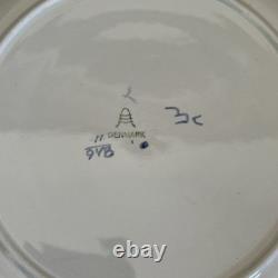 Set of 12 Royal Copenhagen TRANQUEBAR Blue Dinner Plates 10 MINT 11/948