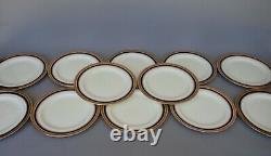 Set of 12 Twelve Cauldon Dinner Plates Gold Cobalt Blue Burley & Co Chicago 10