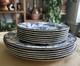 Set of 13 Vintage Wood & Sons COLONIAL ROSE BLUE Dinner & Salad Plates -England