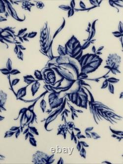 Set of 13 Vintage Wood & Sons COLONIAL ROSE BLUE Dinner & Salad Plates -England