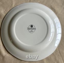 Set of 13 Vintage Wood & Sons COLONIAL ROSE BLUE Dinner & Salad Plates -England