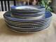 Set of 14 Vintage Wood & Sons COLONIAL ROSE BLUE Dinner & Salad Plates -England
