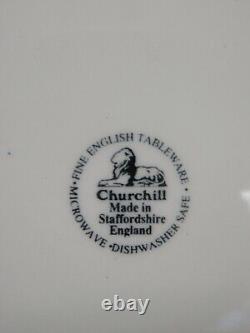 Set of 16 Vintage Churchill, England Blue willow dinner plates 10.25