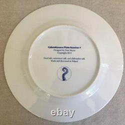 (Set of 2) CALAMITYWARE DINNER PLATES #10 & #7 Don Moyer Excellent Condition