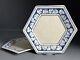 Set of 2 Hexagon Cake Plate 9-3/8 by Potting Shed Dedham Rabbit