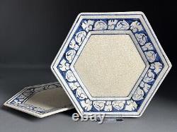 Set of 2 Hexagon Cake Plate 9-3/8 by Potting Shed Dedham Rabbit