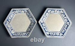 Set of 2 Hexagon Cake Plate 9-3/8 by Potting Shed Dedham Rabbit