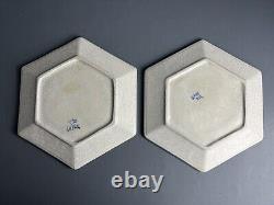 Set of 2 Hexagon Cake Plate 9-3/8 by Potting Shed Dedham Rabbit