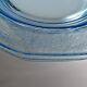Set of 3 Fostoria June Azure Blue 9 3/8 inch Dinner Plates Pale Blue