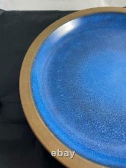 Set of 3 Heath Ceramics MOONSTONE Blue California Pottery Large Dinner Plates