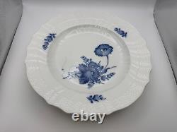 Set of 3 Royal Copenhagen Denmark BLUE FLOWERS CURVED Dinner Plates #1621