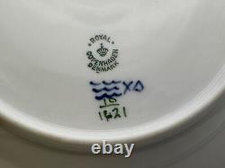 Set of 3 Royal Copenhagen Denmark BLUE FLOWERS CURVED Dinner Plates #1621