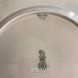 Set of 3 Royal Doulton Cobalt Dinner Plates With Gold Embossed Trim! Excellent