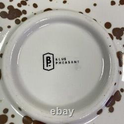 Set of 3 Splattered Dinner 10.5 Plates by Blue Pheasant BP Artisan Made EUC