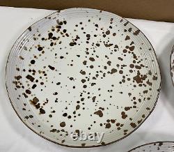 Set of 3 Splattered Dinner 10.5 Plates by Blue Pheasant BP Artisan Made EUC