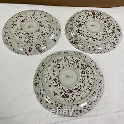 Set of 3 Splattered Dinner 10.5 Plates by Blue Pheasant BP Artisan Made EUC