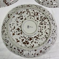 Set of 3 Splattered Dinner 10.5 Plates by Blue Pheasant BP Artisan Made EUC