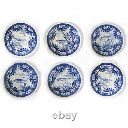 Set of 4 (+2) Vintage WT Copeland Stoke-on-Trent England Blue Fish Plates 9-3/8