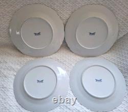 Set of 4 Blue Danube Onion Dinner Plates 10-1/4 VTG