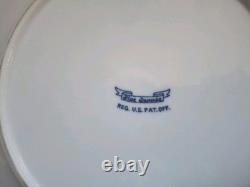 Set of 4 Blue Danube Onion Dinner Plates 10-1/4 VTG