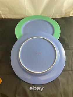Set of 4 Lindt-Stymeist COLORWAYS Green/Blue Dinner Plates
