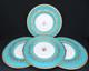 Set of 4 Mintons England Turquoise Blue & Gold Dinner / Service Plates MINT