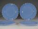 Set of 4 Pyrex Glass Delphite Blue Canadian Piecrust Dinner Plates c. 1948