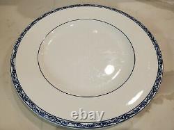 Set of 4 Ralph Lauren Mandarin Blue & White Dinner Plates