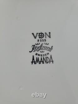 Set of 4 Rorstrand 10.5 inch Dinner Plates AMANDA by Christina Campbell 1970s