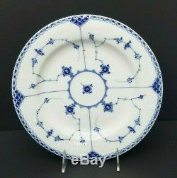 Set of 4 Royal Copenhagen Half Lace PLATE Blue Fluted Antique 1870-1890