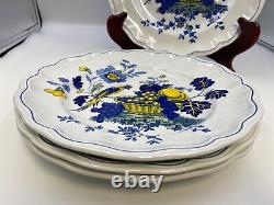 Set of 4 Spode BLUE BIRD Dinner Plates England Fine Stone