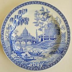 Set of 4 Spode Blue Room Collection China Dinner Plates 10.5 Blue & White