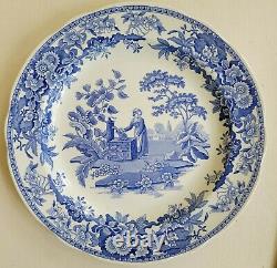 Set of 4 Spode Blue Room Collection China Dinner Plates 10.5 Blue & White