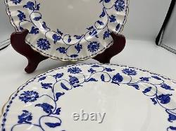 Set of 4 Spode COLONEL BLUE Dinner Plates Made in England Bone China