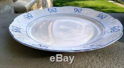 Set of 4 VISTA ALEGRE Ruban Blue 10-1/2 DINNER Plates Vintage