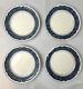 Set of 4 Villeroy & Boch Country Collection Cottage Blue Dinner Plate 10-1/2 in