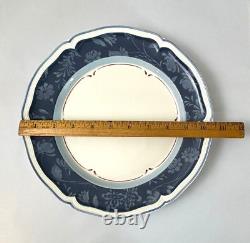 Set of 4 Villeroy & Boch Country Collection Cottage Blue Dinner Plate 10-1/2 in