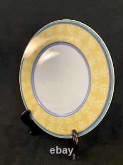 Set of 4 Villeroy & Boch, Switch 3 Corfu Dinner Plate Yellow Green Leaf. L@@K
