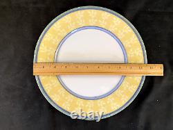Set of 4 Villeroy & Boch, Switch 3 Corfu Dinner Plate Yellow Green Leaf. L@@K