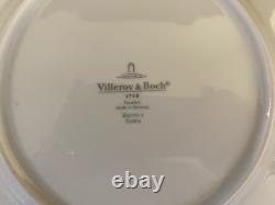 Set of 4 Villeroy & Boch, Switch 3 Corfu Dinner Plate Yellow Green Leaf. L@@K