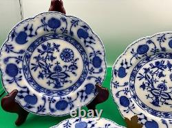 Set of 4 x Vintage Dinner Plates Johnson Brothers HOLLAND Flow Blue