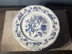 Set of 5 Blue Danube Blue Onion Dinner Plates 10.25 Japan Scalloped Excellent