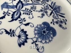Set of 5 Blue Danube Blue Onion Dinner Plates 10.25 Japan Scalloped Excellent