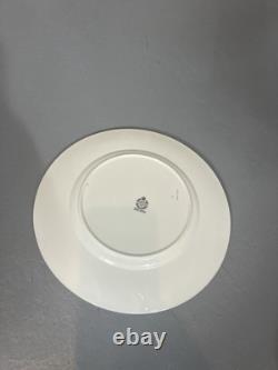 Set of 5 Menton Brocade Aqua Dinner Plates